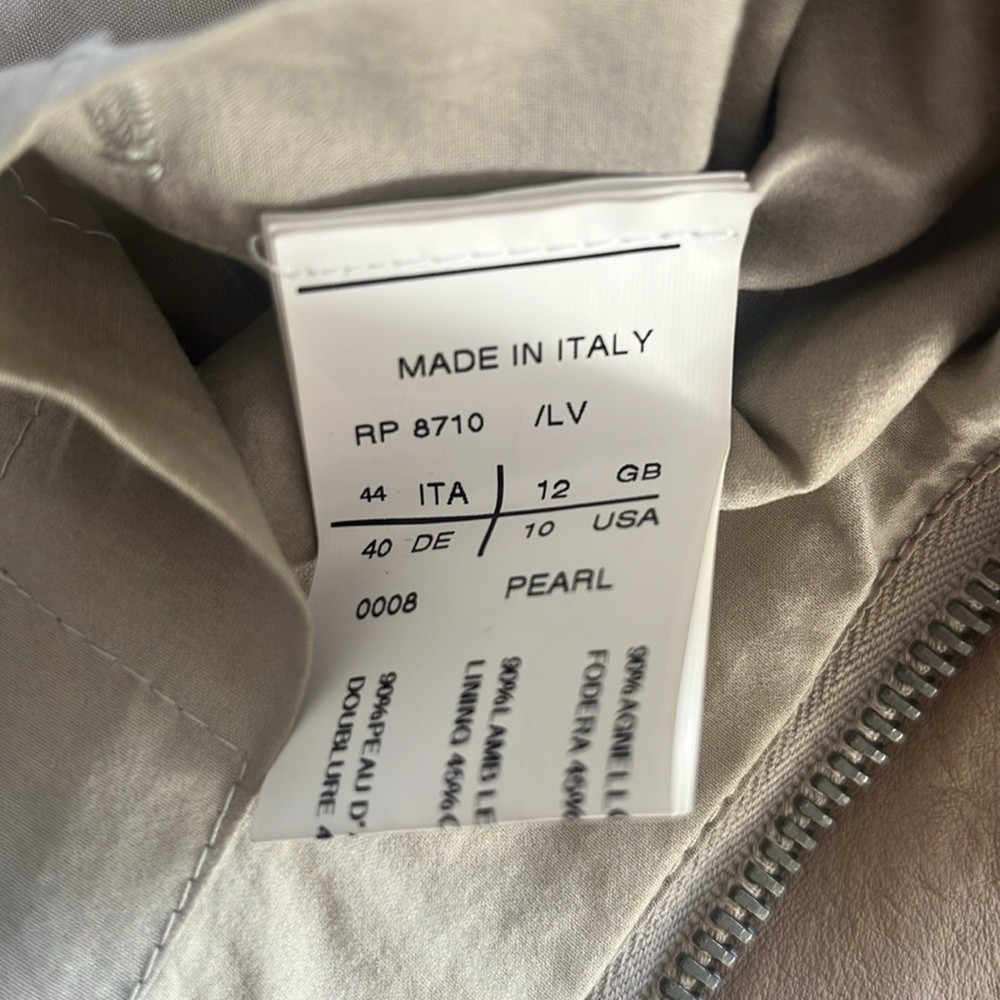 Rick Owens Tan Leather Jacket celebrity owned - Picture 10 of 15